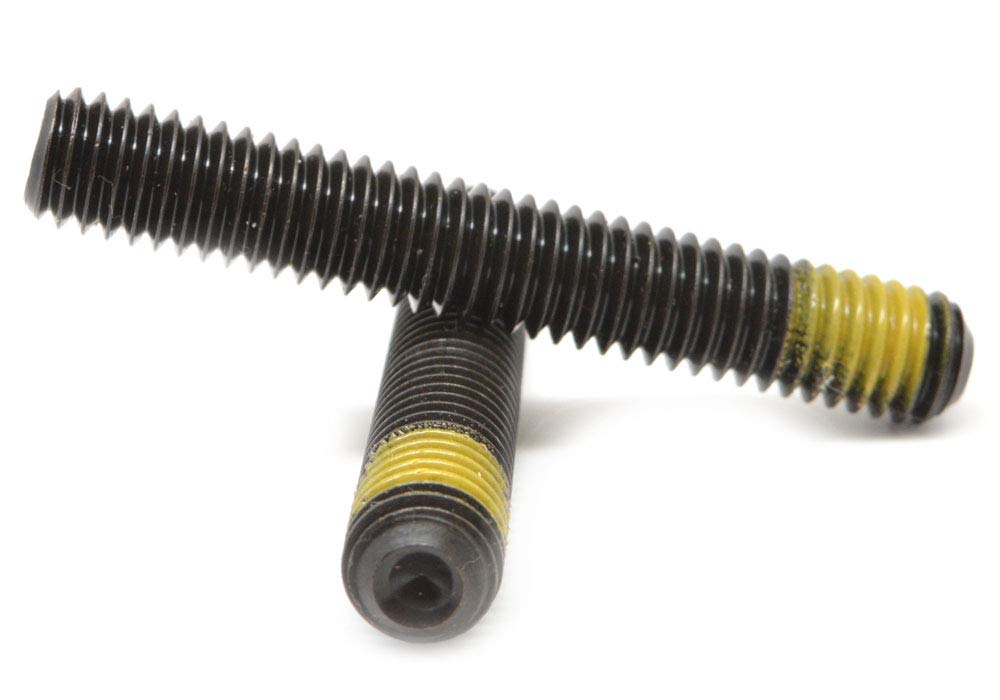 Picture of Brighton Best 105409 5/16"-24X1/2" Socket Set Screws Cup Point Fine Alloy Nylon-Patch Thermal Black Oxide